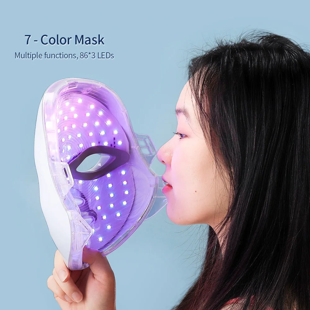 7 Color Led Facial Therapy Mask For Anti-aging