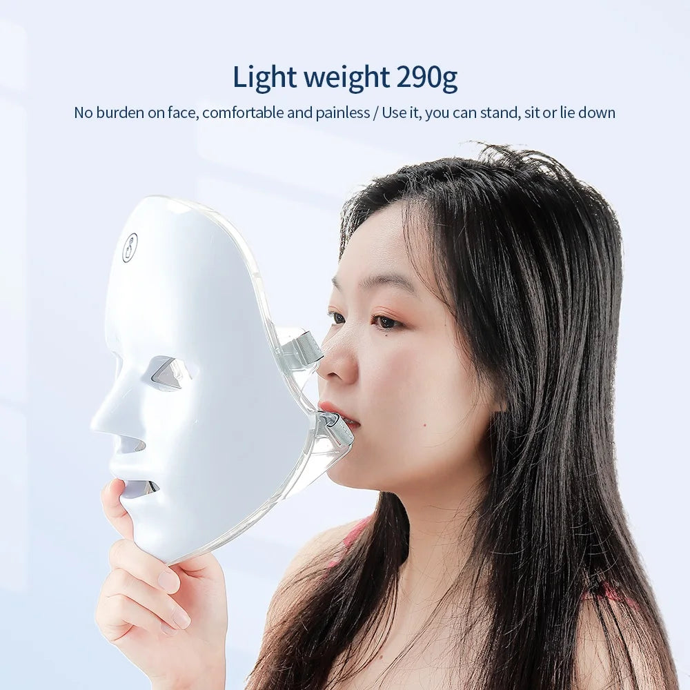 7 Color Led Facial Therapy Mask For Anti-aging